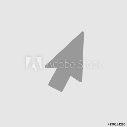 500x500 Mouse Arrow Vector Icon Simple Isolated Pictogram