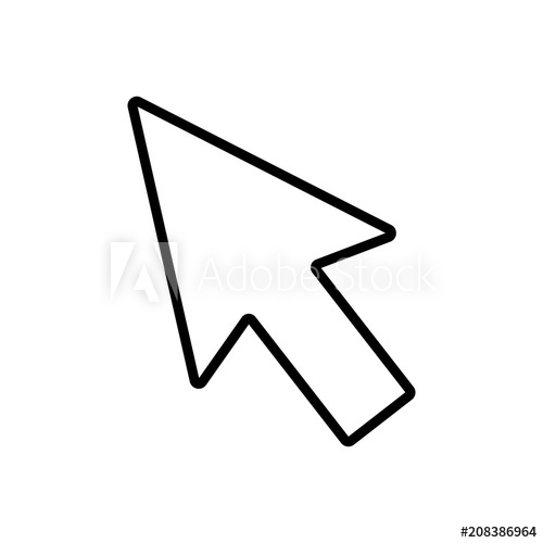 500x500 Mouse Arrow Vector Icon Click Vector Icon, Click Icon In Trendy