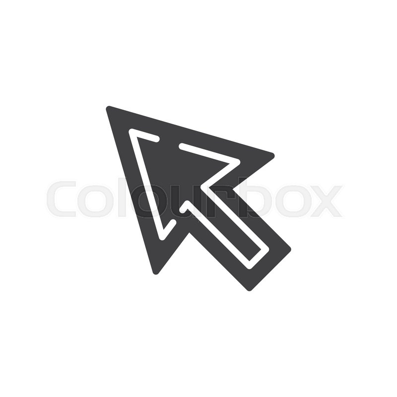 800x800 Mouse Cursor Vector Icon Filled Flat Stock Vector Colourbox