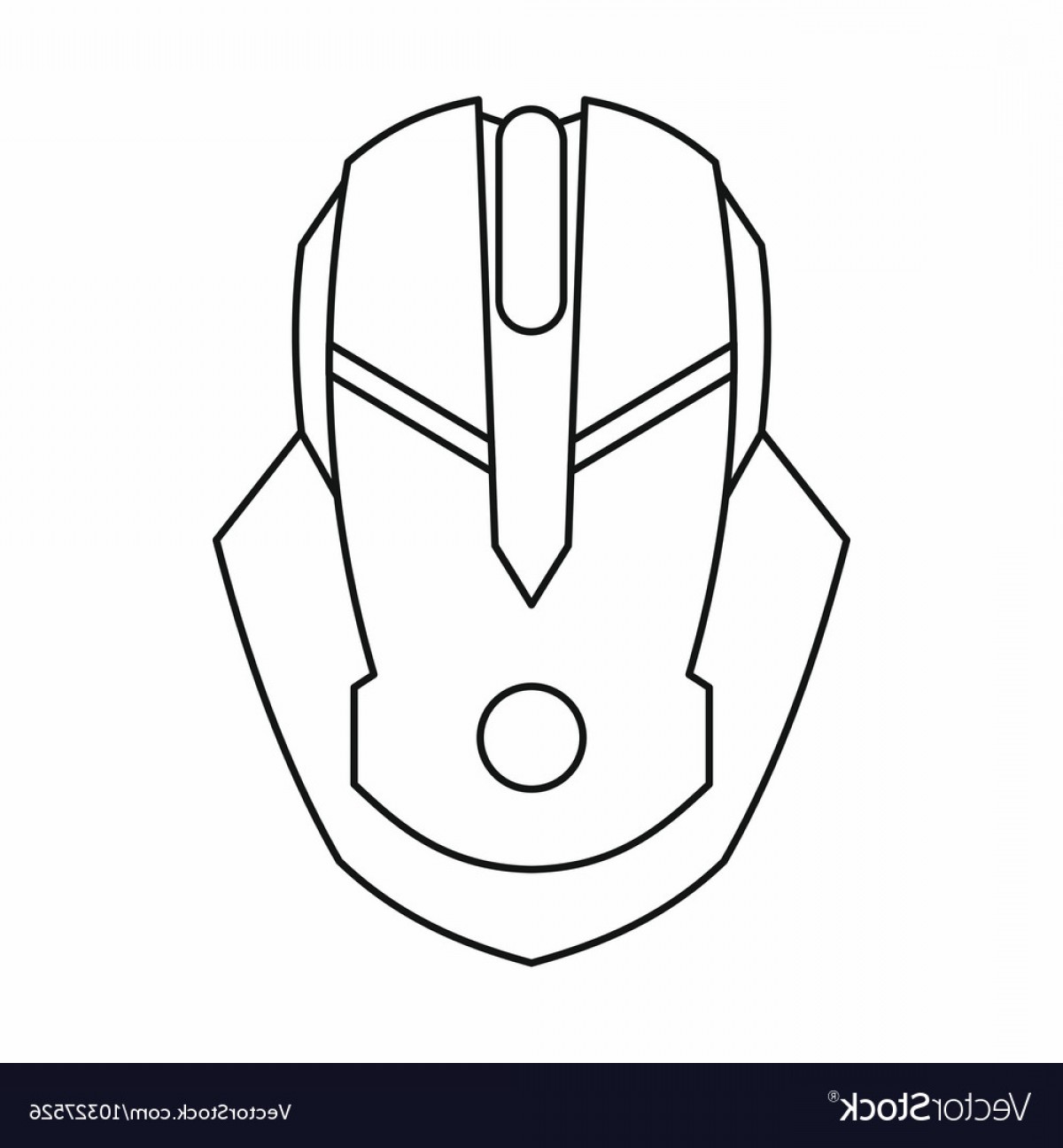 1200x1296 Gaming Mouse Icon Outline Style Vector Soidergi