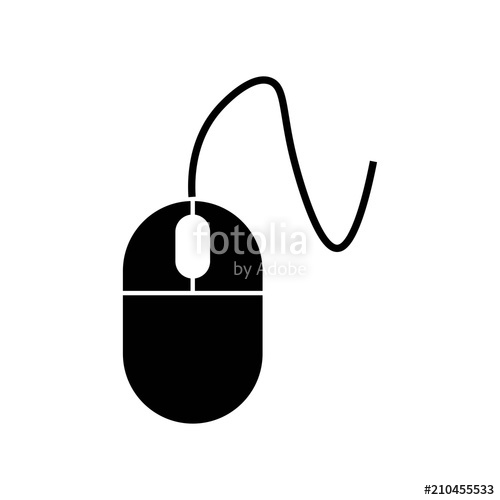 500x500 Mouse Icon Vector Icon Simple Element Illustration Mouse Symbol