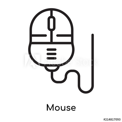 500x500 Mouse Icon Vector Sign And Symbol Isolated On White Background