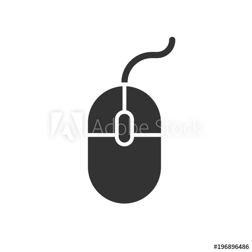 500x500 Computer Mouse Icon Vector Illustration Business Concept Mouse