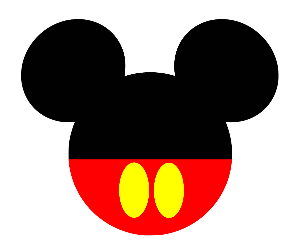 1199x1010 Mickey Mouse Silhouette Vector