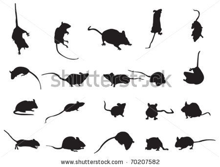 450x342 Mouse Silhouette Clip Art Mice Silhouettes Stock Vector