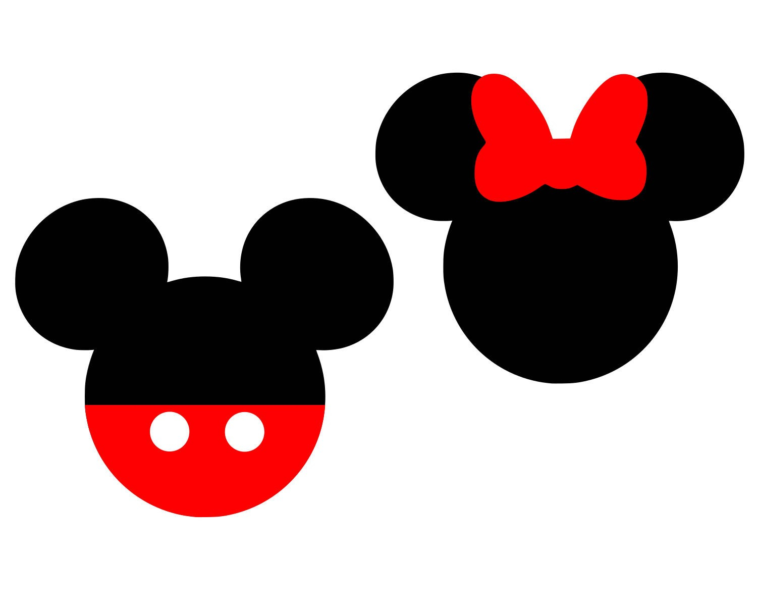 Good Minnie Mouse Head Silhouette Vector Stage Wallpaper. 
