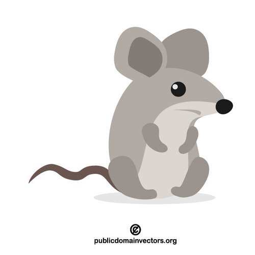 500x500 Mouse Vector Clip Art Image
