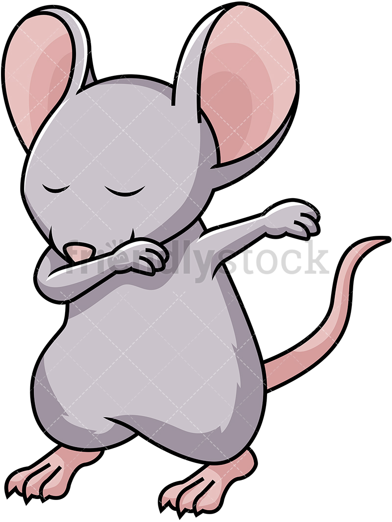 800x1067 Dabbing Mouse Cartoon Vector Clipart