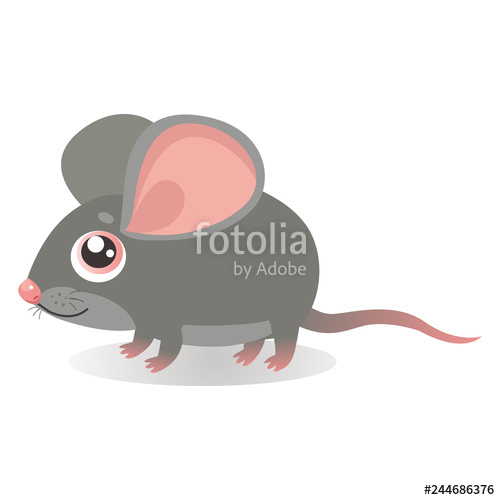 500x500 Fancy Little Mouse Vector Illustrations Cute Running Mouse