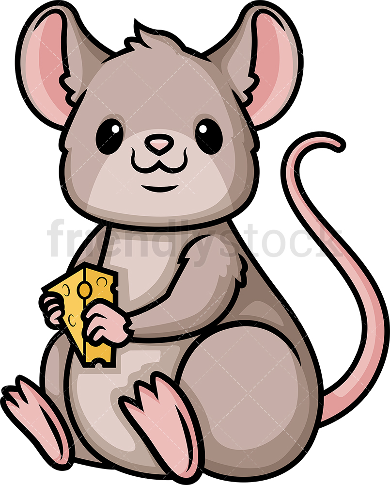805x1000 Chibi Kawaii Mouse Clipart Cartoon Vector