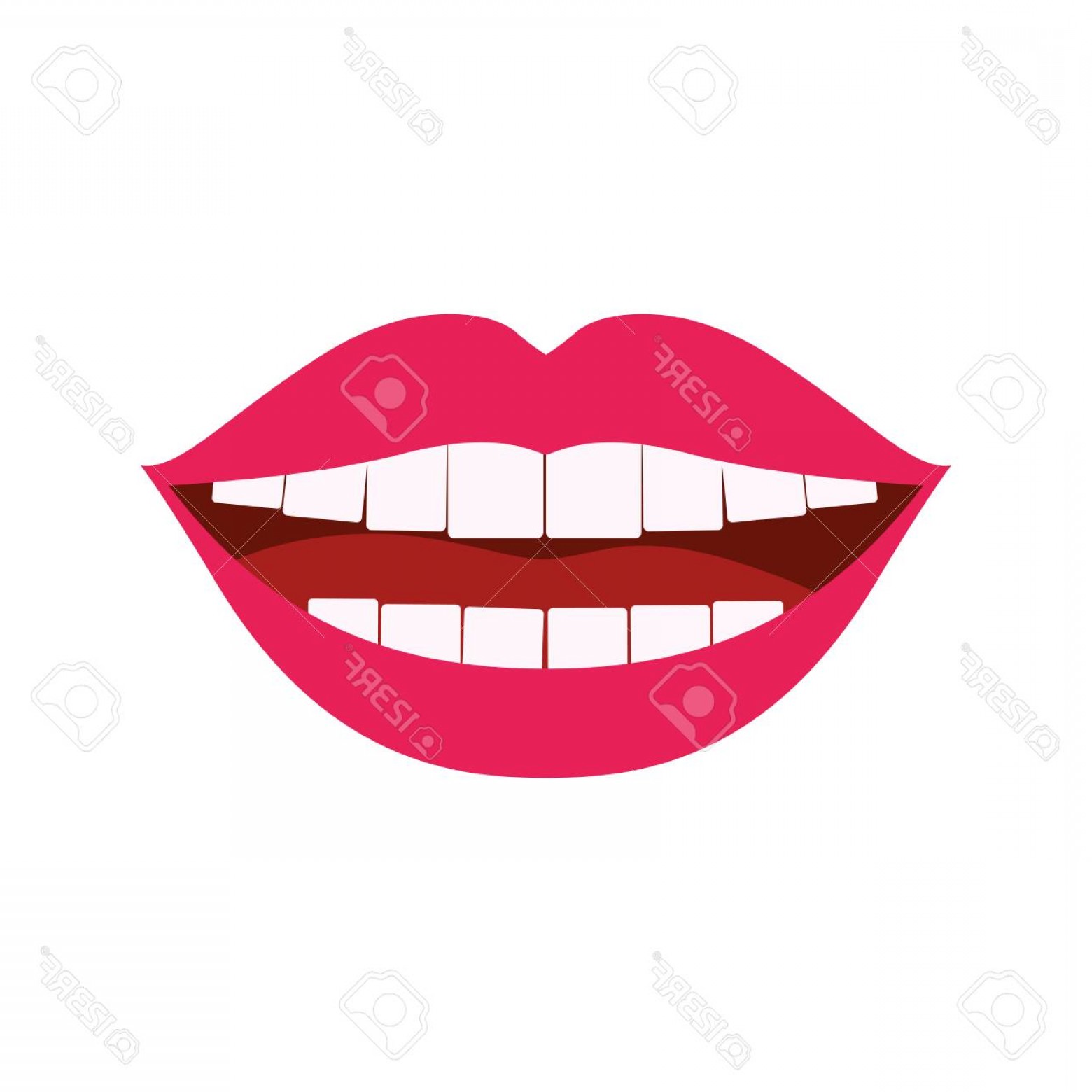 1560x1560 Photostock Vector White Background With Smiling Mouth Vector