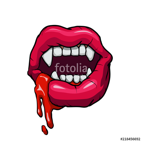 500x500 Sexy Vampire Mouth Vector Illustration Stock Image And Royalty