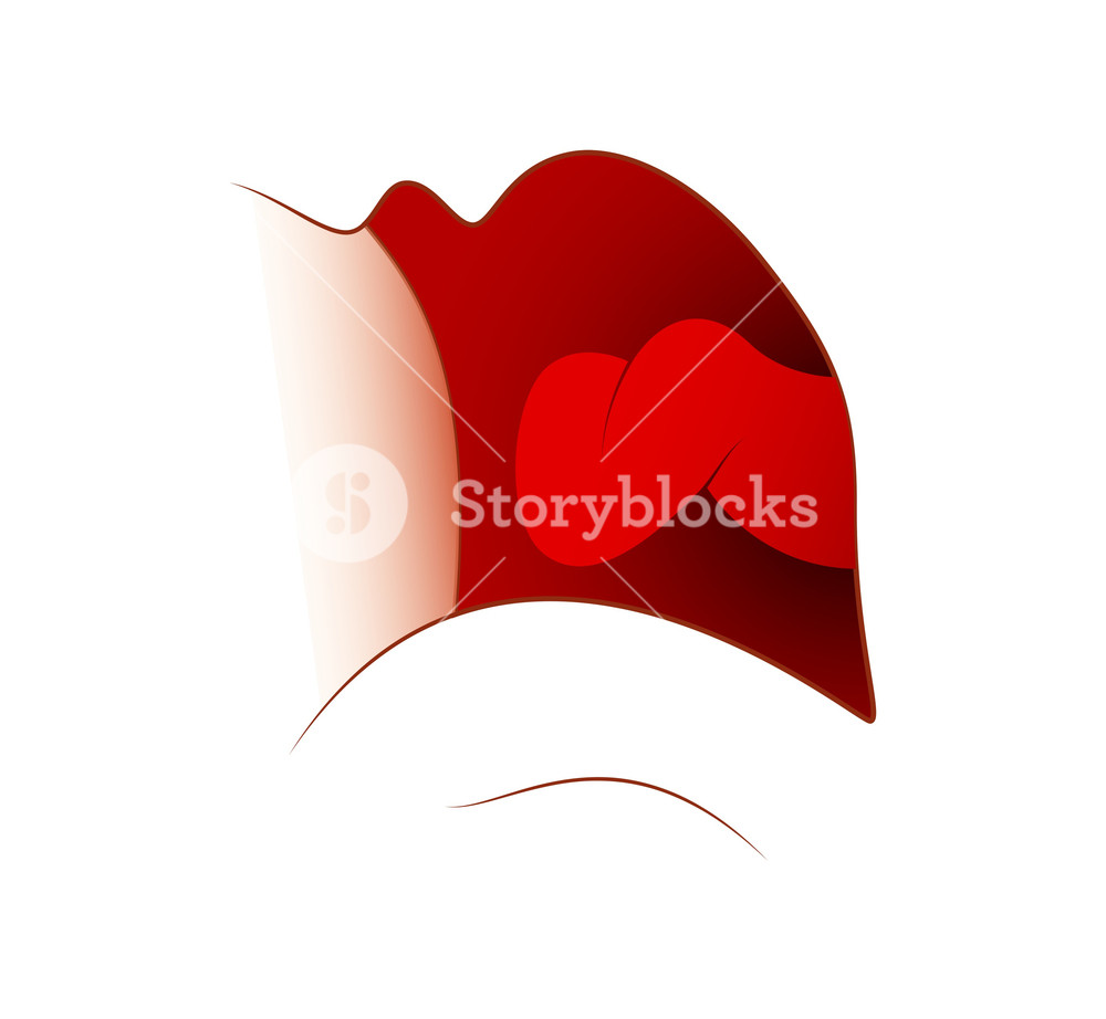 1000x922 Shouting Mouth Vector Expression Royalty Free Stock Image