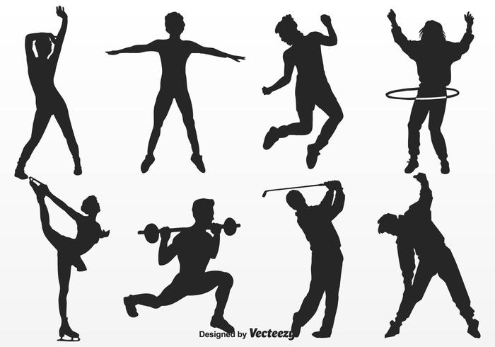 700x490 People Movement Silhouettes Vector