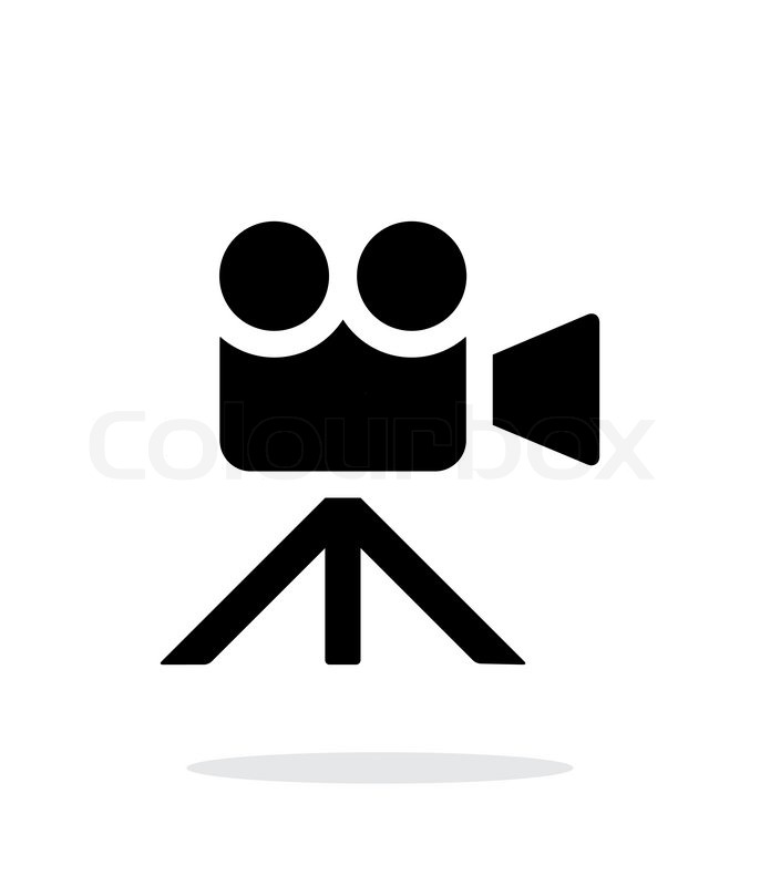 686x800 Movie Camera Simple Icon On White Stock Vector Colourbox