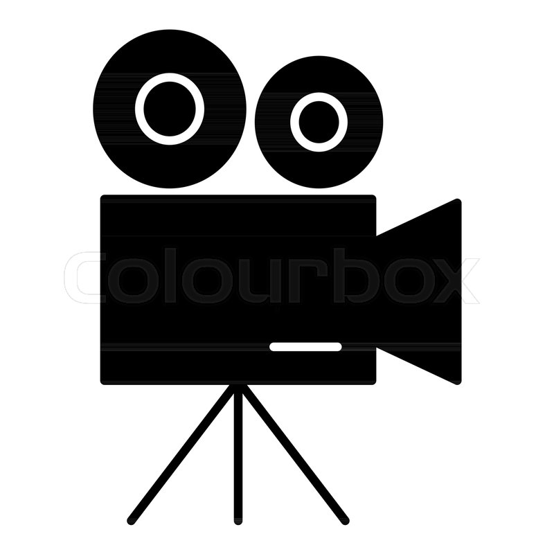 800x800 Movie Camera Solid Icon Video Camera Stock Vector Colourbox