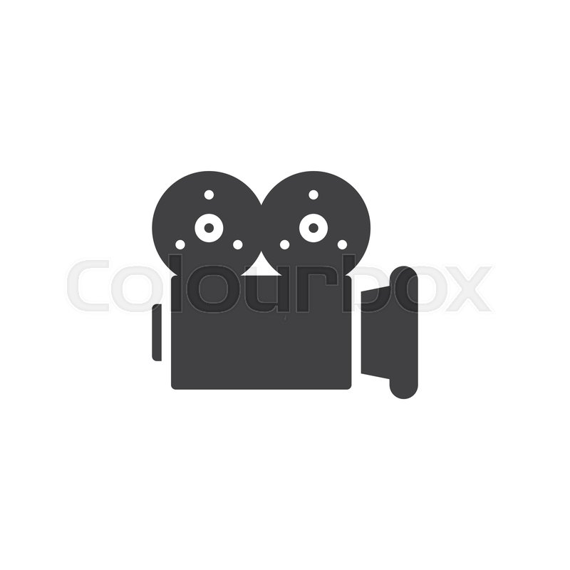 800x800 Movie Camera Vector Icon Filled Flat Stock Vector Colourbox