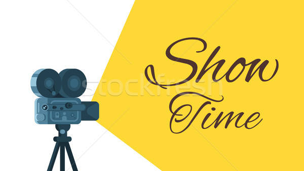 600x337 Background With Retro Movie Camera Vector Illustration Tetiana