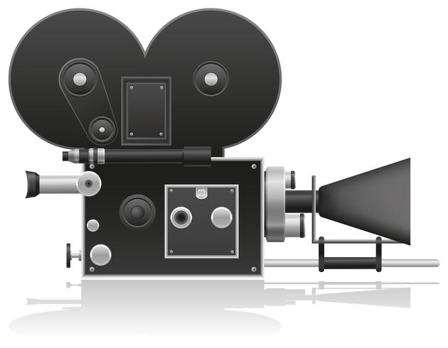 630x490 Old Movie Camera Vector Illustration