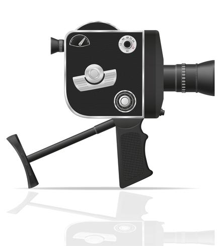 443x490 Old Retro Vintage Movie Video Camera Vector Illustration