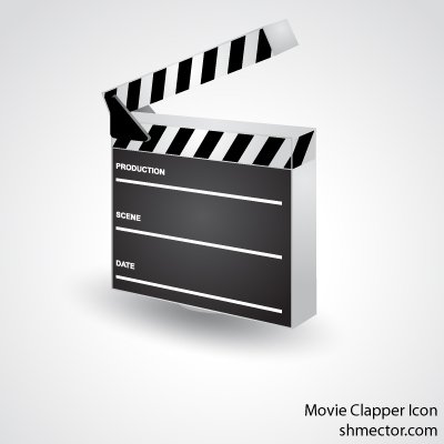 400x400 Free Vector Movie Clapper Icons Clipart And Vector Graphics