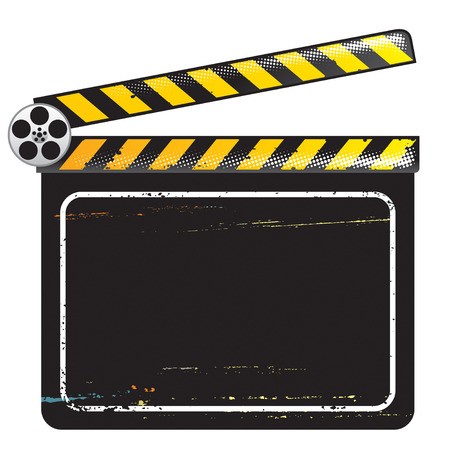 450x450 Movie Clapper Board, Vector Illustration With Layers