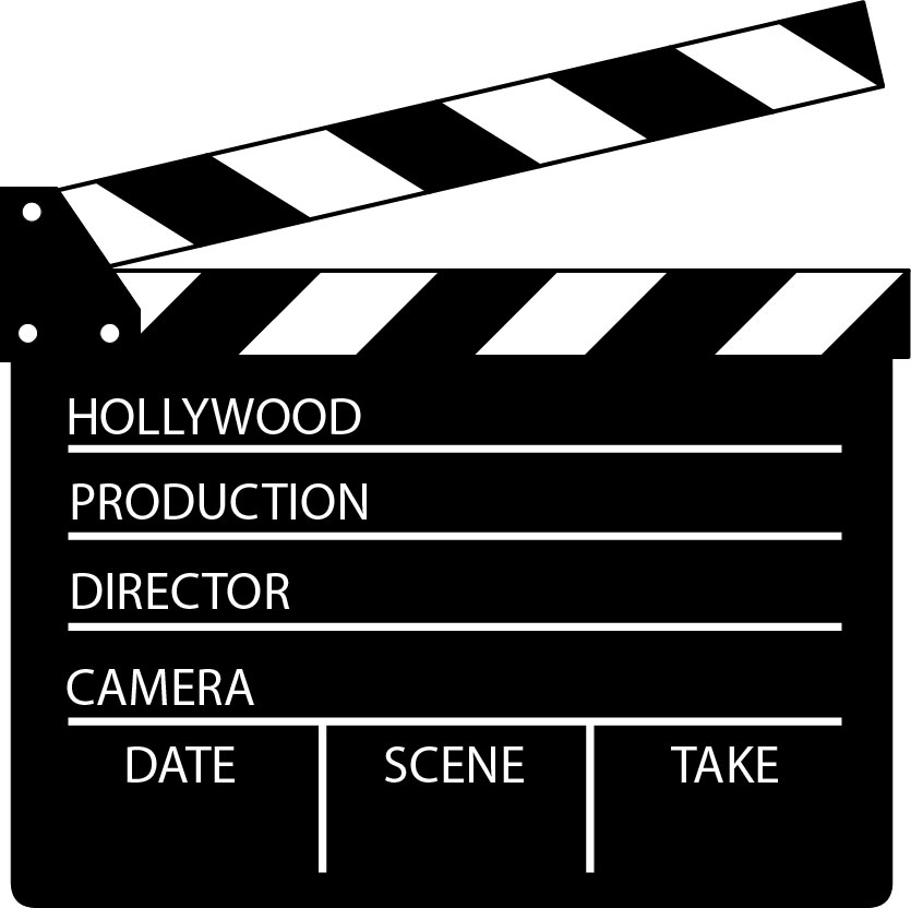 835x832 Movie Clapper Clip Art