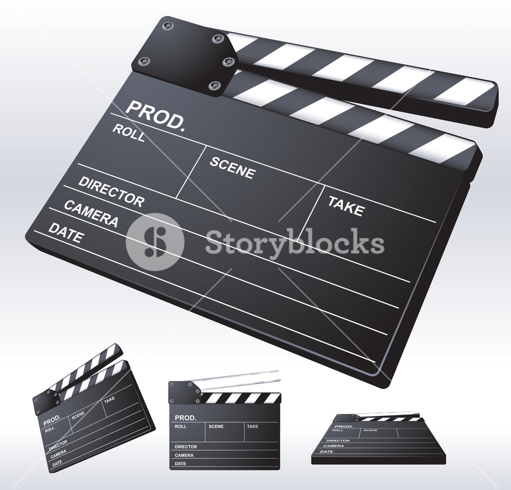 1000x959 Movie Clapper Board Vector Royalty Free Stock Image