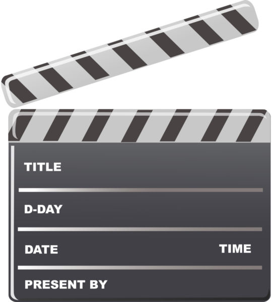 540x600 Movie Clapper Vector