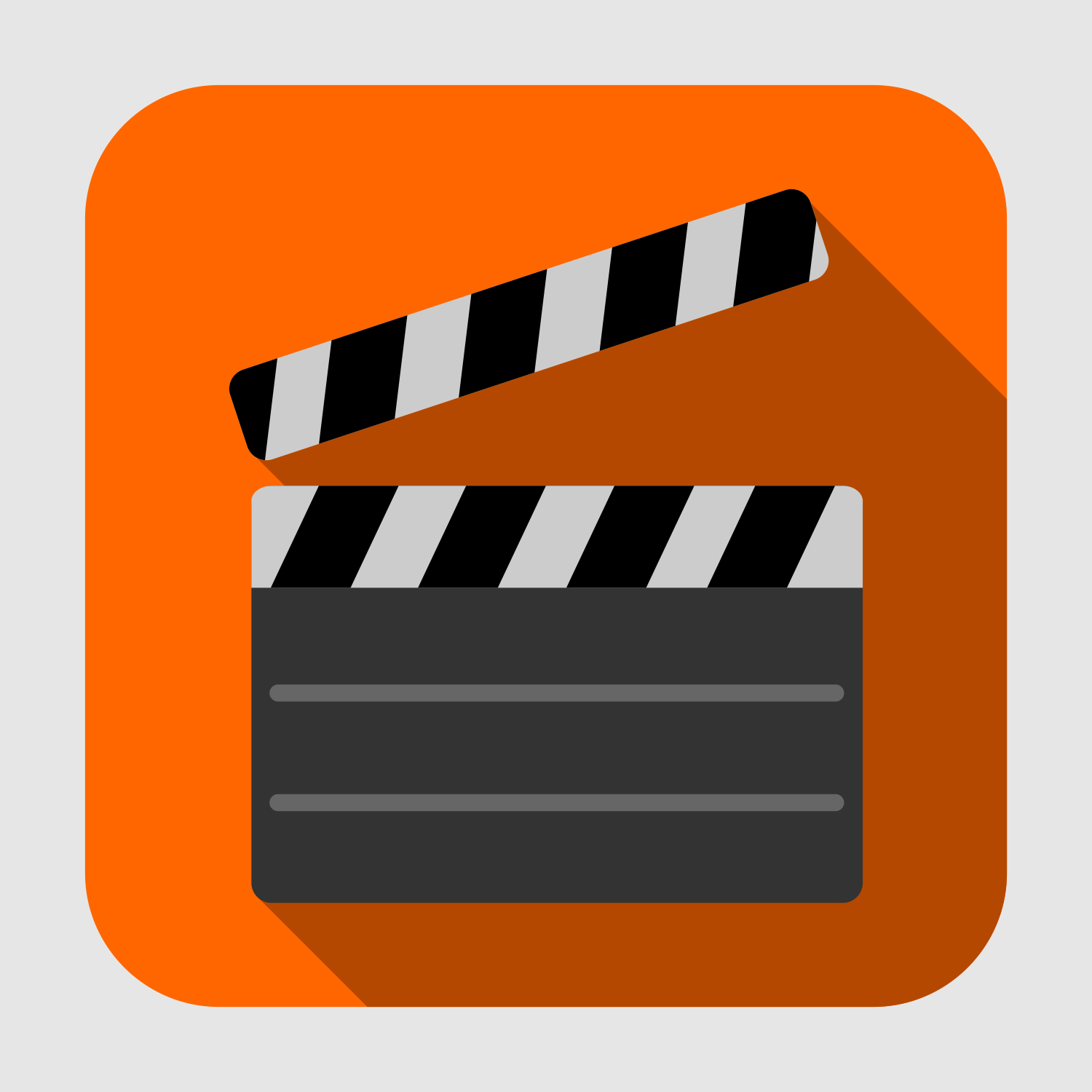 1500x1500 Vector For Free Use Flat Movie Clapper Icon