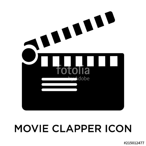 500x500 Movie Clapper Icon Isolated On White Background Modern