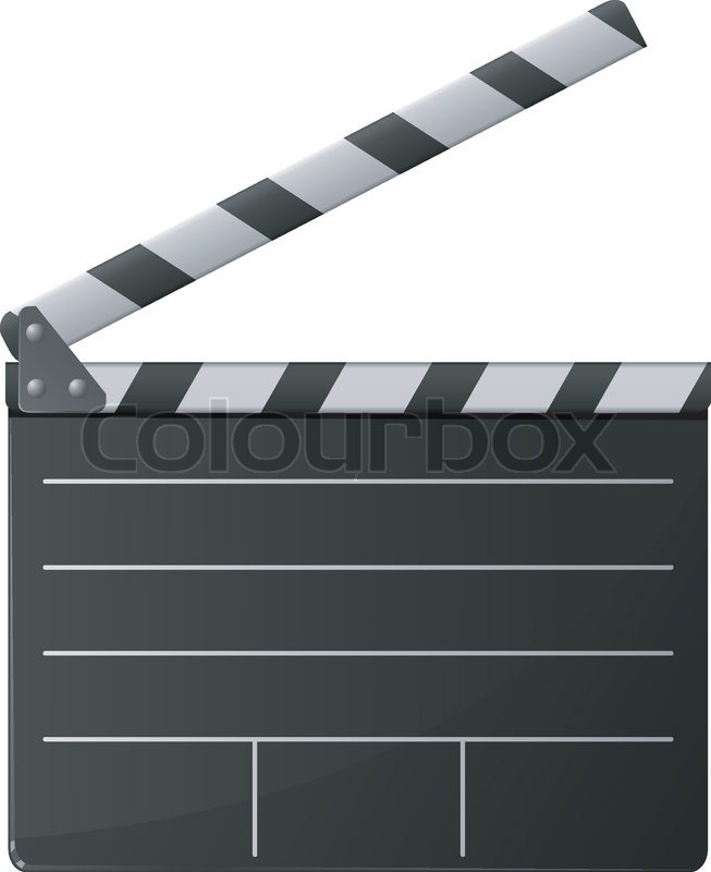 653x800 Cinema Clapper Vector Stock Vector Colourbox