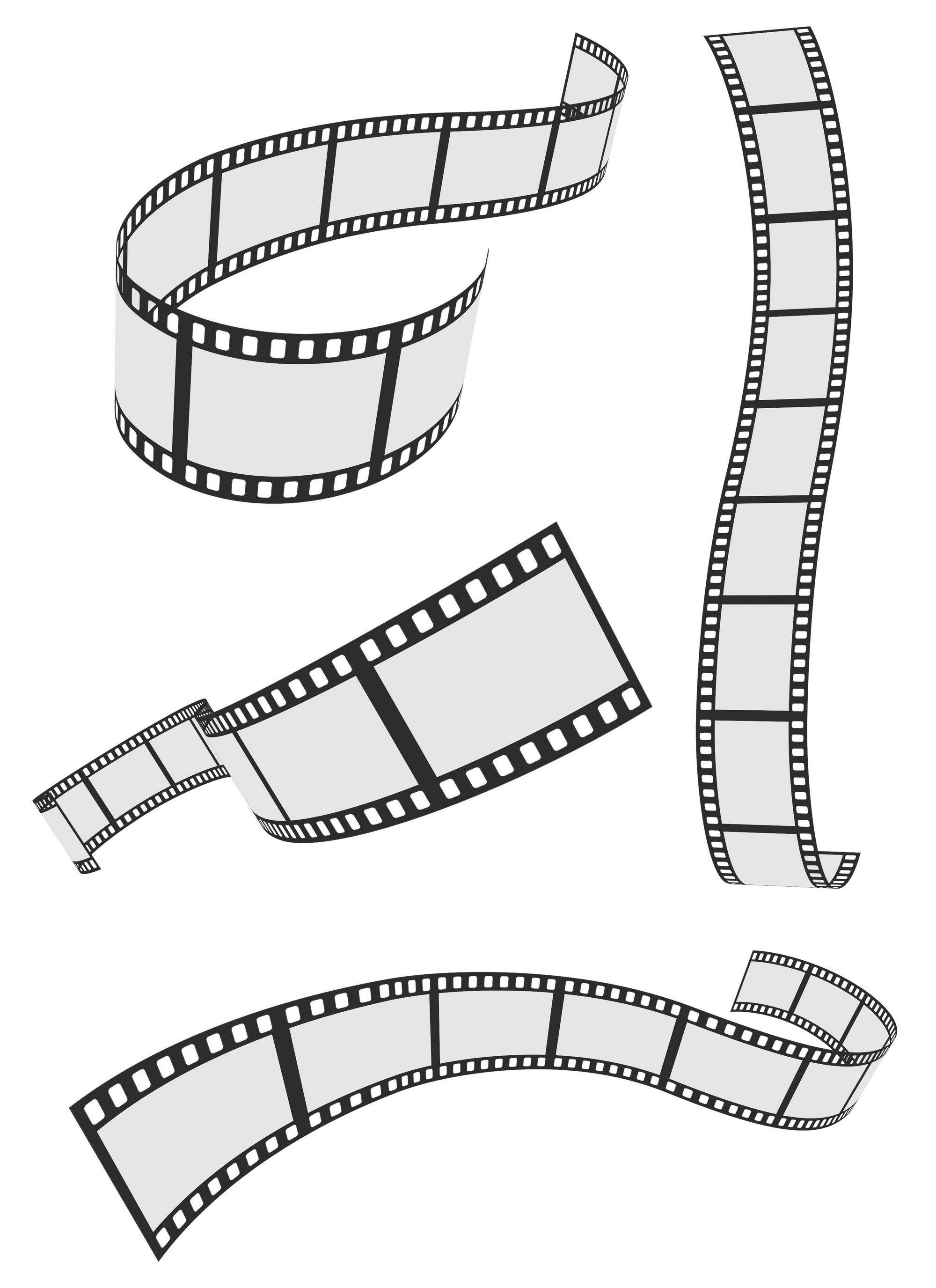 Film Strip Roll Set Vector 2000x2751 Film Strip Roll Set Vector