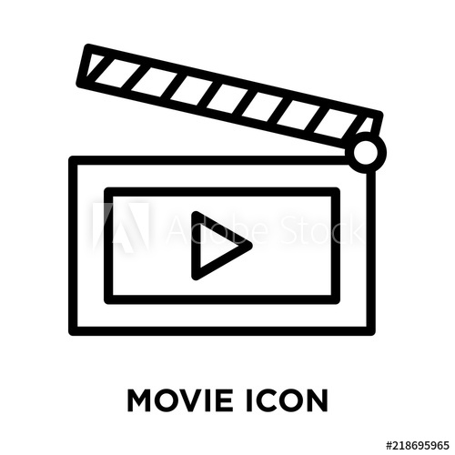 500x500 Movie Icons Isolated On White Background Modern And Editable