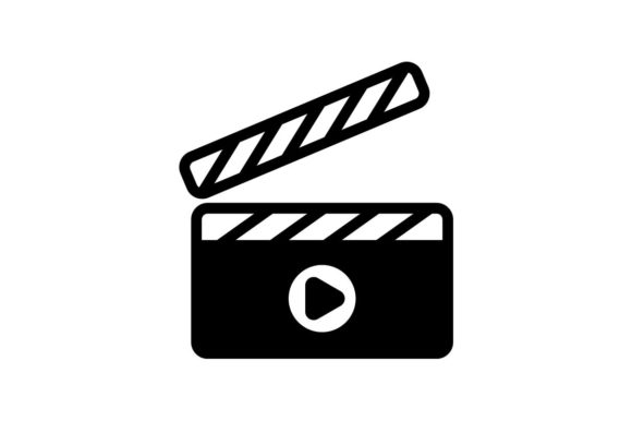 580x386 Clapperboard, Movie Icon Vector Graphic