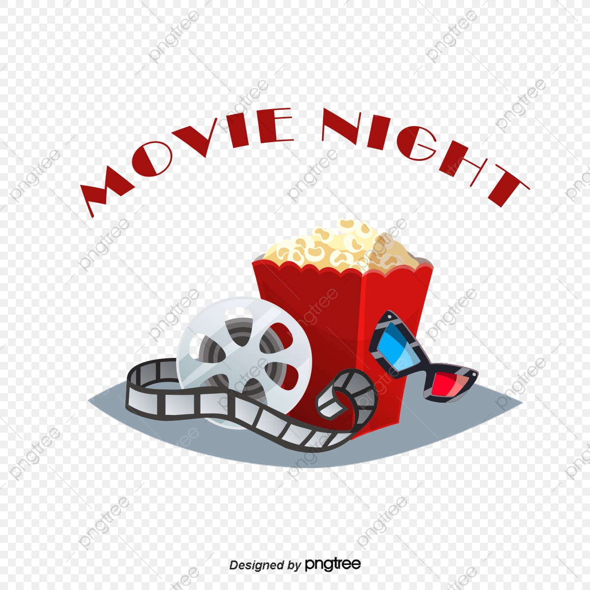 1200x1200 Movie Night Package, Vector Material, Entertainment, Watch Movie