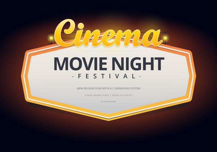 700x490 Movie Night Party Poster Or Web Template