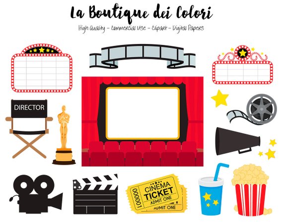 570x453 Movie Theater Clip Art, Cute Vector Graphics