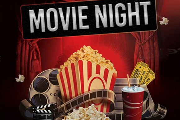 580x386 Free Movie Night Flyer Templates