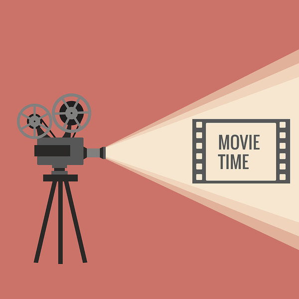Movie Projector Vector Illustration Art Print 600x600 Movie Projector Vector Illustration Art Print
