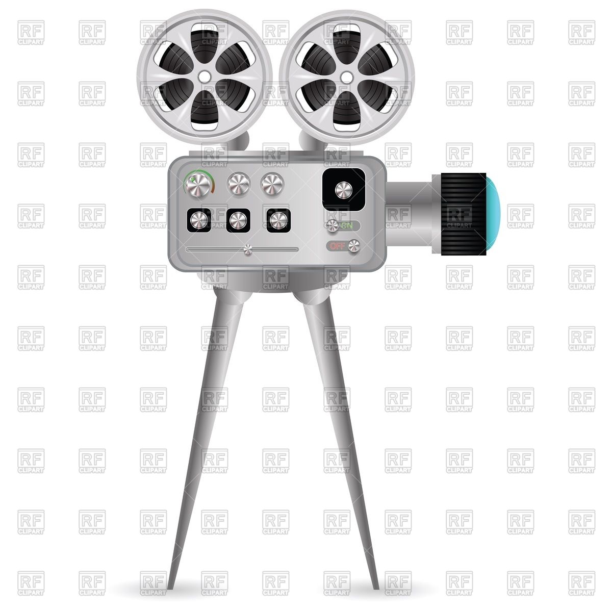 Movie Projector With Film Reel Vector Image Of Objects 1200x1200 Movie Projector With Film Reel Vector Image Of Objects