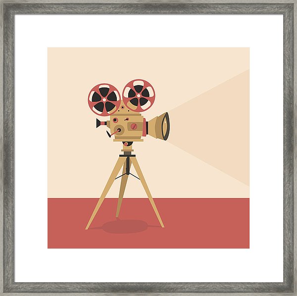 Retro Movie Projector Poster Cartoon Vector Illustration Cinema 600x599 Retro Movie Projector Poster Cartoon Vector Illustration Cinema