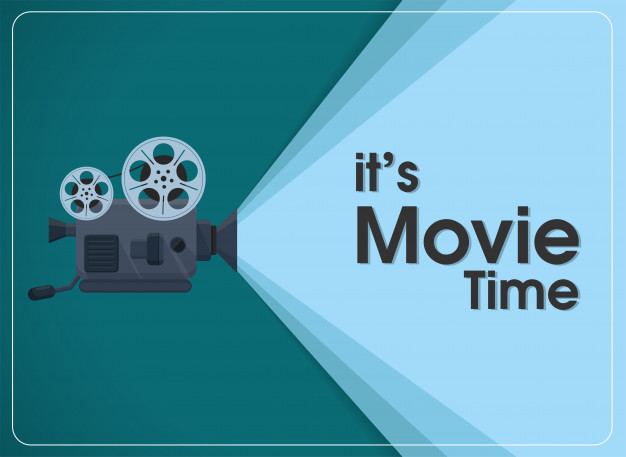 Retro Move Film Projector With Text It's Movie Time Vector 626x457 Retro Move Film Projector With Text It's Movie Time Vector