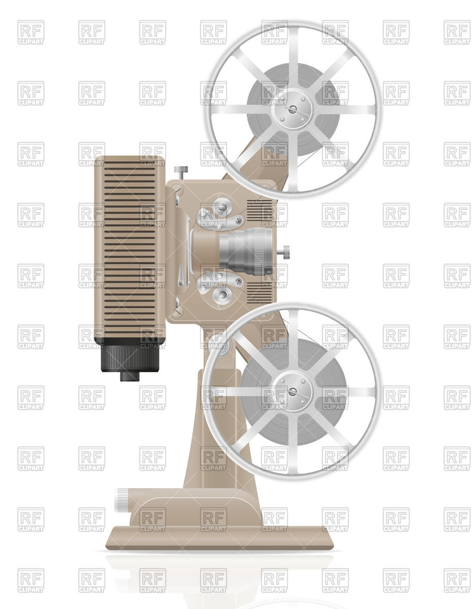 Retro Movie Projector Vector Image Of Objects Konturvid 934x1200 Retro Movie Projector Vector Image Of Objects Konturvid