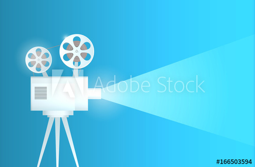 Old Movie Projector Vector Illustration Banner For The Cinema 500x329 Old Movie Projector Vector Illustration Banner For The Cinema