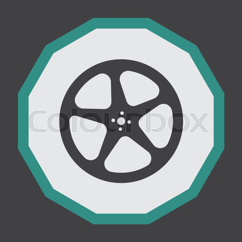 800x800 Movie Film Reel Vector Icon Cinema Stock Vector Colourbox