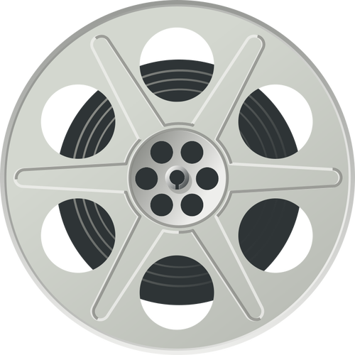 500x500 Movie Reel Vector Image
