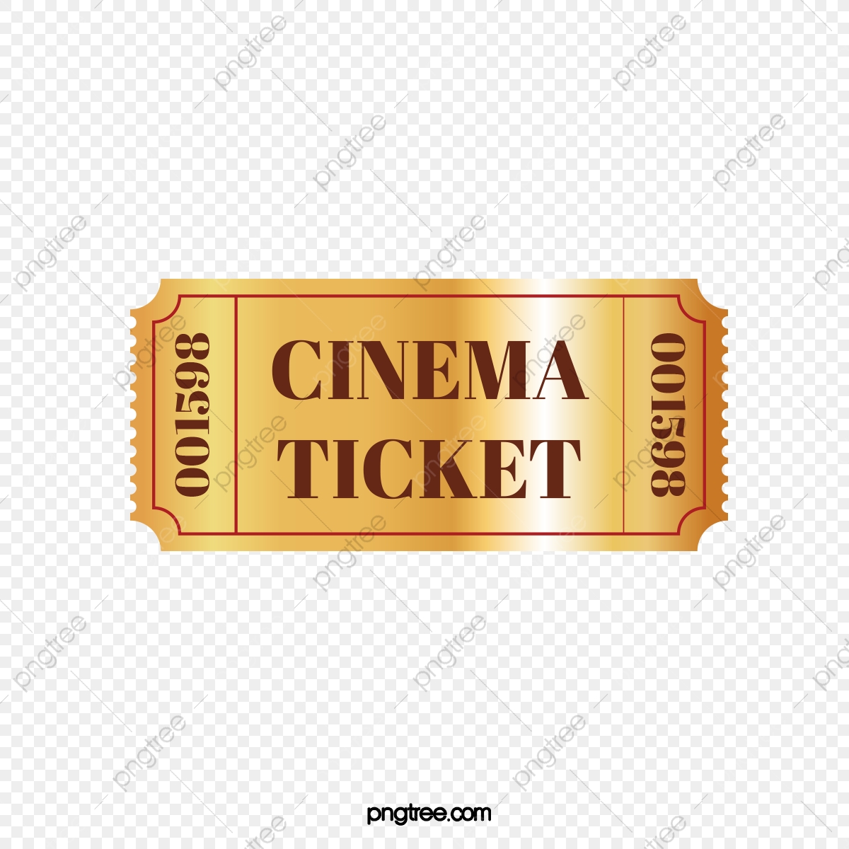 1200x1200 Movie Tickets Vector Material Golden, Golden, Movie Ticket, Vector