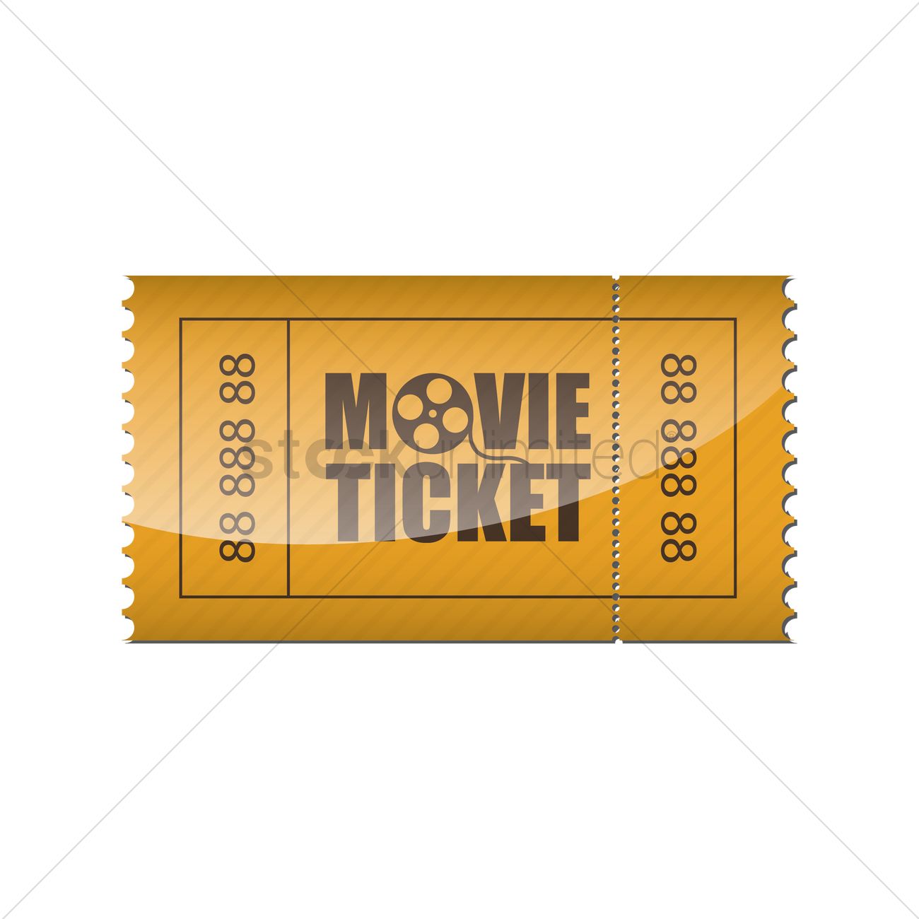 1300x1300 Movie Ticket Vector Image