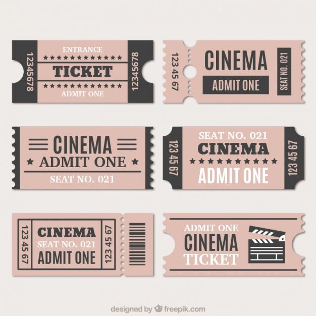 626x626 Assortment Of Cinema Tickets In Vintage Style Free Vector